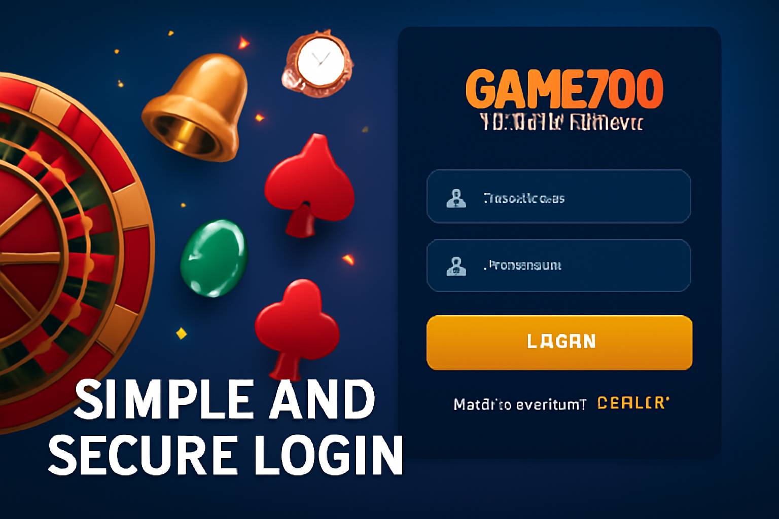 Login no Cassino Game700
